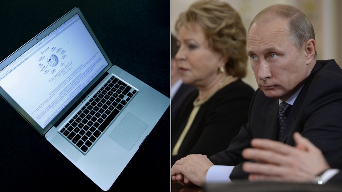 Putin tycks vara minst sagt skeptisk till Wikipedia – och internet.